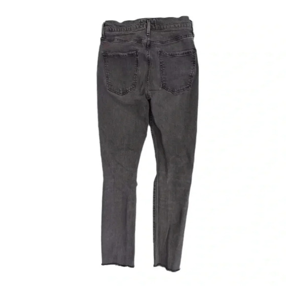 Agolde Sophie Crop High Rise  Skinny Distressed Raw Hem Jeans Size 24 - Picture 4 of 13